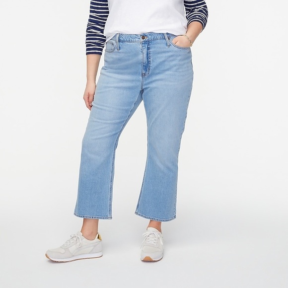 J. Crew Flare crop jean in all-day stretch - Picture 1 of 12